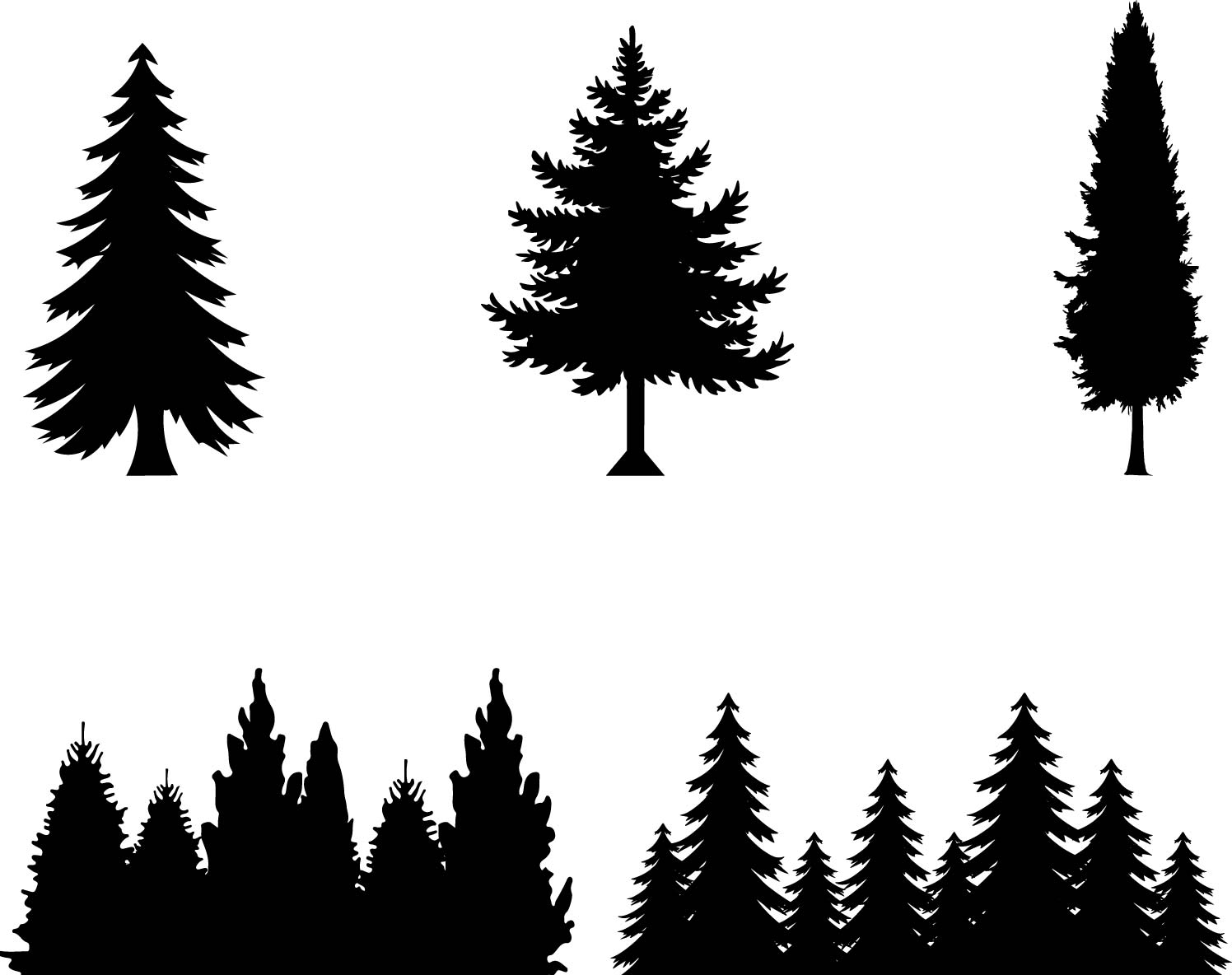 shillouette tree design