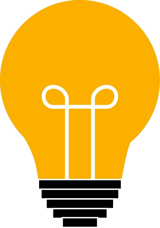 Bright Orange Light Bulb Icon Symbolizing Innovation, Creativity, And Inspiration For Design Projects
