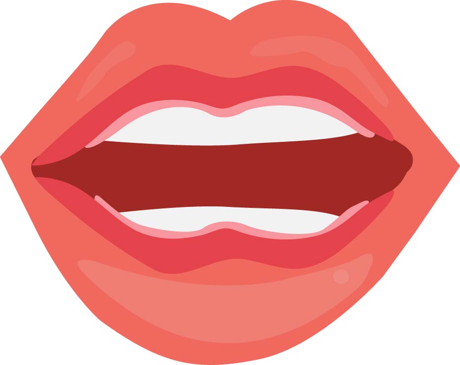 Mouth And Lips Illustration Showing